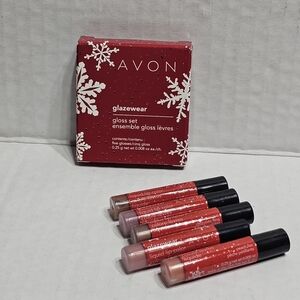 Avon Glazewear Mini Lip Gloss Set of 5 Vintage Color Shimmer *New Old Stock 2007